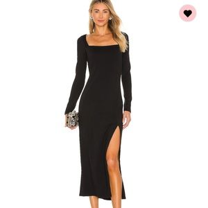 Revolve square nit black dress- worn once!